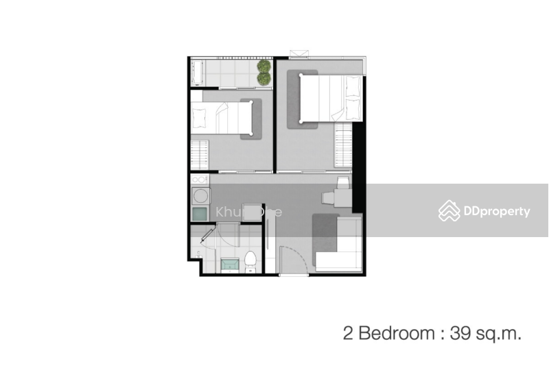 KnightsBridge Sukhumvit-Thepharak, Samut Prakan, 87 Village No. 3 Theparak Road, Bang Muang Mai, Muang Samut Prakarn, Samut Prakan, 2 Bedrooms, 39 sqm, Condo For Rent, by Khun Ohe, 11497144 - DDproperty.com