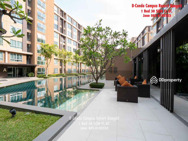 Dcondo Campus Resort Rangsit : ดี คอนโด แคมปัส รีสอร์ท รังสิต, ปทุมธานี, 89 ซอยหมู่บ้านกฤษณาเฮ้าส์ ถนนคลองหลวง, คลองหนึ่ง, คลองหลวง, ปทุมธานี, 30 ตร.ม., คอนโด ให้เช่า, โดย ฐิติศักดิ์ เจน, 11504503 - DDproperty.com