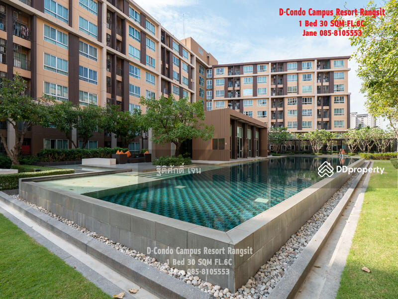 Dcondo Campus Resort Rangsit, Pathum Thani, 89 Soi Mu Ban Kritsana House Khlong Luang Road, Khlong Nung, Khlong Luang, Pathum Thani, 1 Bedroom, 30 sqm, Condo For Rent, by TITISAK Jane, 11504503 - DDproperty.com