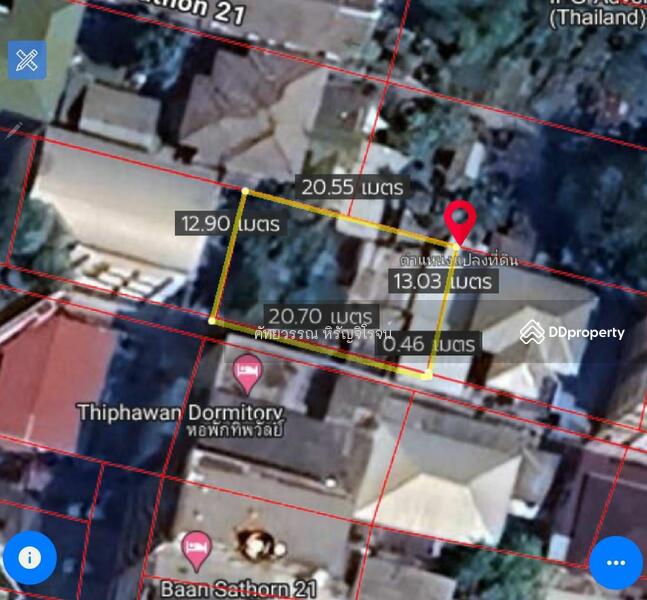 For Sale - Land for sale in Sathorn Alley 21 , land size 66sq.m. Apartment, Office , house , Sale 19,140,000 ฿, Bangkok