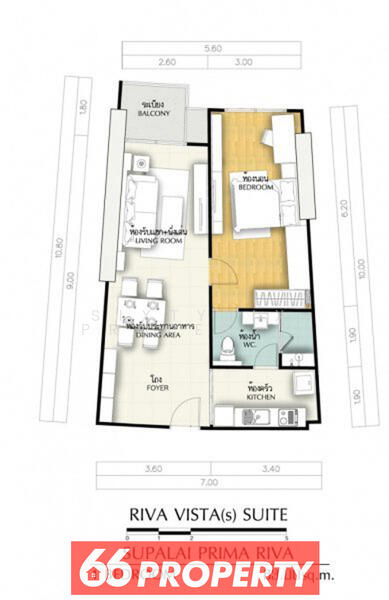 Supalai Prima Riva (Residential), Bangkok, Rama 3 Road, Chong Nonsi, Yan Nawa, Bangkok, 1 Bedroom, 63 sqm, Condo For Sale, by SIXTYSIX PROPERTY-BKK, 11519398 - DDproperty.com