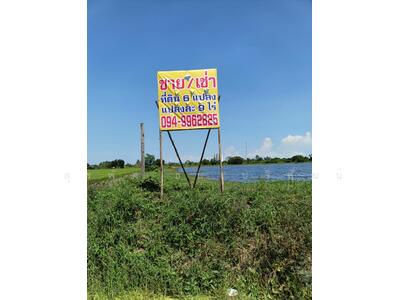 ขาย - ขาย/เช่า ที่ดินเปล่าติดถนน รพช ใกล้สถานีรถไฟเปร็ง (โครงการรถไฟฟ้าสายสีแดงอ่อน) 6 แปลง แปลงละ 9 ไร่, ฉะเชิงเทรา