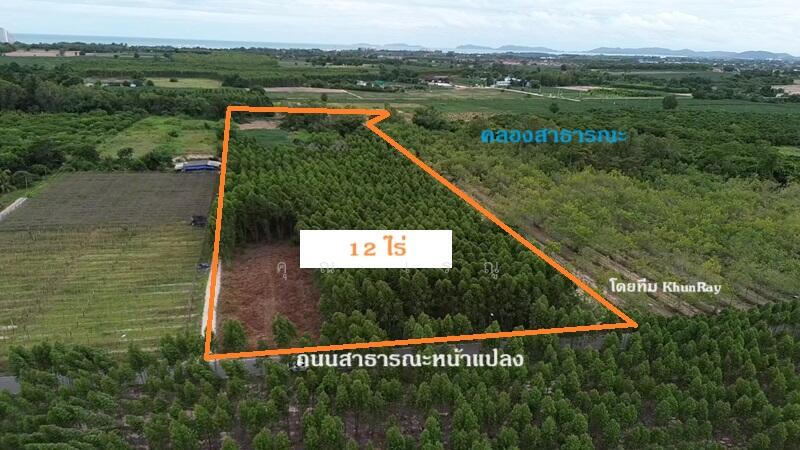 ขาย - ที่ดินสวย 12 ไร่ ด้านหลังติดคลองสาธารณะ, ระยอง