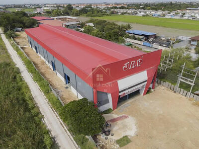 ขาย - ที่ดินเปล่า พร้อมโรงงาน ติดถนน บ้านกล้วย - ไทรน้อย, นนทบุรี