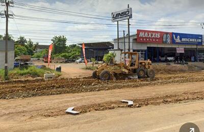 ขาย - ขาย ที่ดิน 4 ไร่ 41 ตารางวา ติดถนนเพชรเกษม ต.ท่ามิหรำ อ.เมือง จ.พัทลุง ทางเข้ากว้าง 30.5 เมตร, พัทลุง