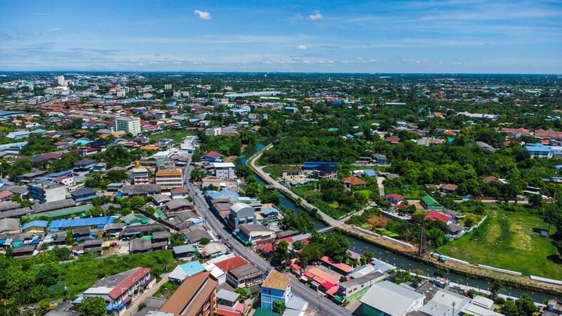 For Sale - ขายที่ดินพร้อมอาคาร ริมน้ำ ตัวเมืองนครปฐม ถนนสวนตะไคร้ ขนาด 376 ตร.วา พื้นที่ใช้สอย ~1,500 ตร.ม., Nakhon Pathom