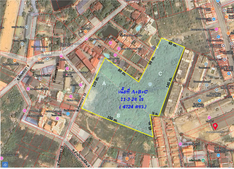 ขายที่ดินพัทยา 12 ไร่ ถนนทัพพะยาซอย15ใกล้ทะเลเขาพระตำหนักเหมาะโครงการโรงแรม รีสอร์ท พูลวิลล่ามีระดับ, Chon Buri (Pattaya), ทัพพะยา ซอย 15, Nong Pru, Bang Lamung (Pattaya), Chon Buri (Pattaya), , 19,200 sqm, Land For Sale, by Khun Big, 11573757 - DDproperty.com