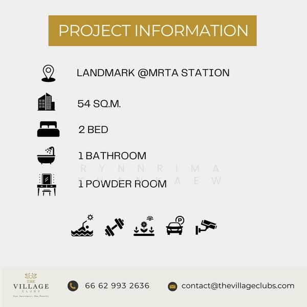 Landmark @MRTA Station, Bangkok, 397 Rama 9 Road, Bang Kapi, Huai Khwang, Bangkok, 2 Bedrooms, 54 sqm, Condo For Sale, by Rynnrima Khankaew, 11602823 - DDproperty.com