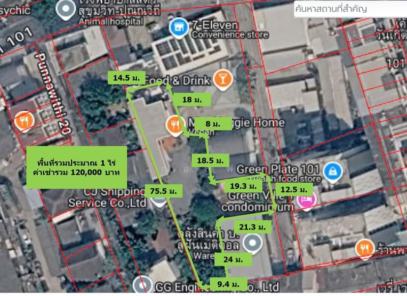 ที่ดินให้เช่าบนทำเลสุขุมวิท 101 (ตรงข้ามคอนโดกรีนวิลล์1 ซอยปุณณวิถี 21), Bangkok, Bang Chak, Phra Khanong, Bangkok, , 1,600 sqm, Land For Rent, by กอล์ฟ, 11628928 - DDproperty.com