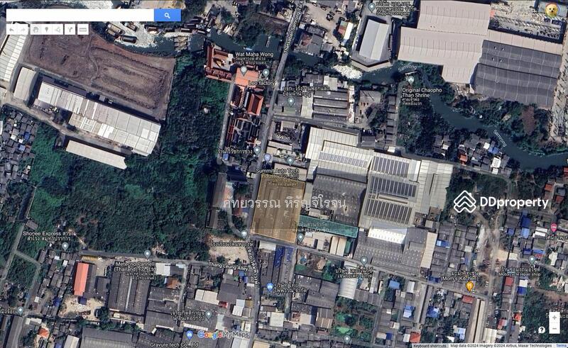 For Sale - Land and warehouse for sale , 4 Rai 147.3sq.w. Samutprakarn Province ,Purple color, Sale50,000฿/sq.w, Samut Prakan