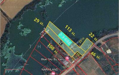 ขาย - ขายที่ดิน 2 ไร่กว่า ติดริมน้ำ ใกล้ มอเตอร์เวย์บางใหญ่- กาญจนบุรี, นครปฐม
