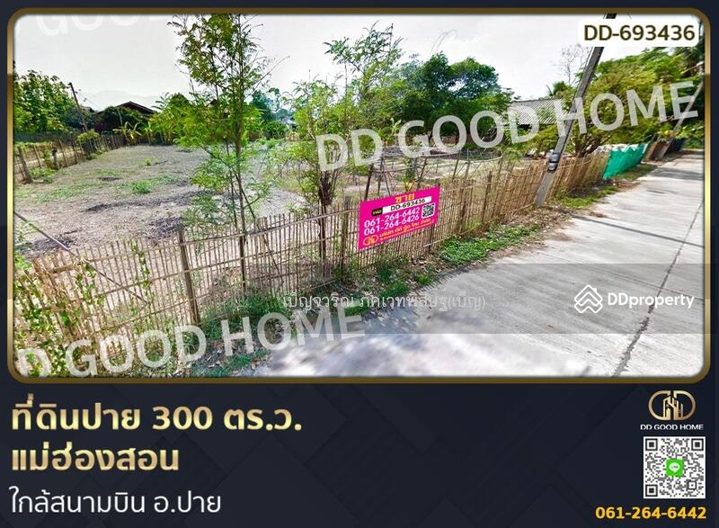 ขาย - ที่ดินปาย 300 ตร.ว. แม่ฮ่องสอน ใกล้ ใกล้สนามบิน อ.ปาย, แม่ฮ่องสอน