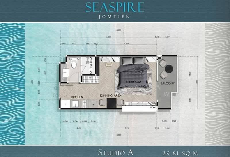 Sea spire condo jomtien, ชลบุรี, หนองปรือ, บางละมุง, ชลบุรี, 29 ตร.ม., คอนโด ขาย, โดย Arthittaya Chochorkaew, 11671117 - DDproperty.com