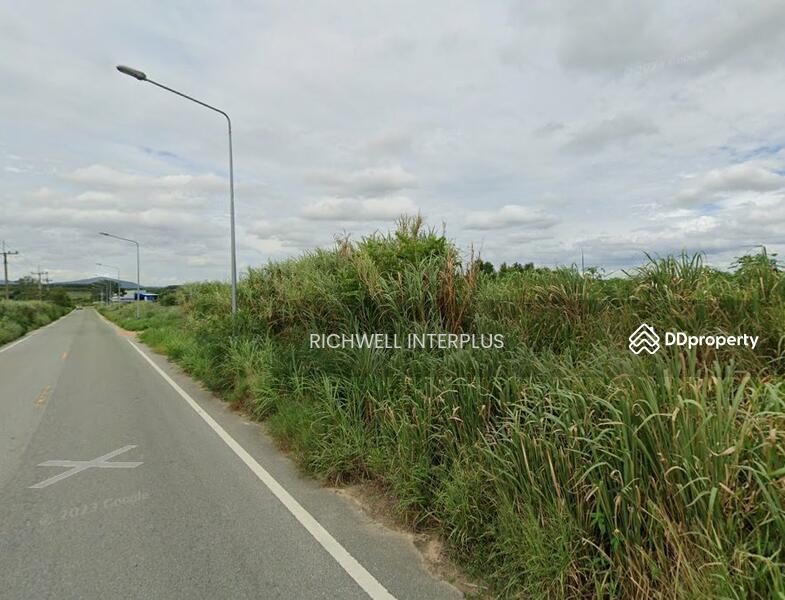 For Sale - Land for sale in Khao Khan Song, purple pattern, area 46 rai, width 490 meters, Chon Buri