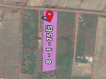 ขายที่ดิน/ให้เช่าสีม่วงอ่อนแปลงยาว 8 ไร่ ติดถนนลาดยางใกล้ถนนเส้น 3015 - 1.8 กม., ฉะเชิงเทรา