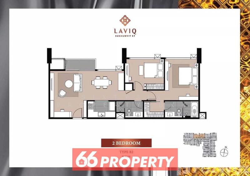 LAVIQ Sukhumvit 57, Bangkok, Soi Sukhumvit 57, Sukhumvit Road, Khlong Tan Nua, Watthana, Bangkok, 2 Bedrooms, 86 sqm, Condo For Rent, by SIXTYSIX PROPERTY-BKK, 11692507 - DDproperty.com