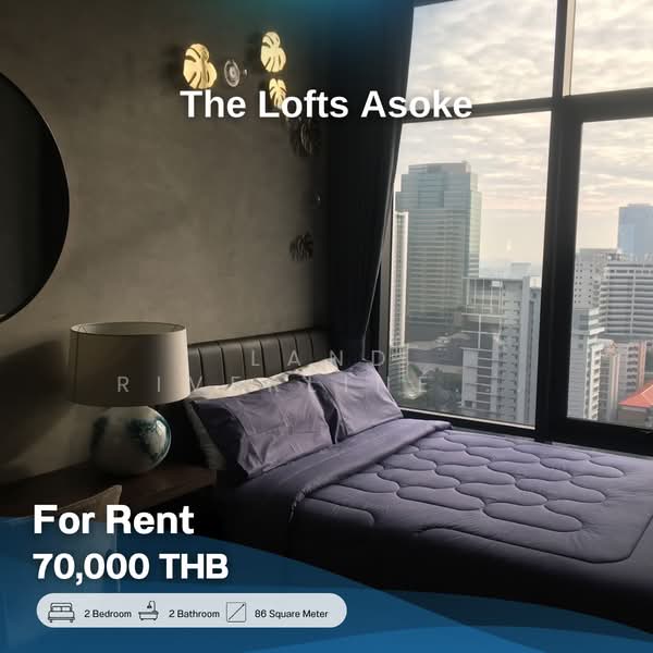 The Lofts Asoke, Bangkok, Sukhumvit 21 Road, Khlongtoei Nua, Watthana, Bangkok, 2 Bedrooms, 86 sqm, Condo For Rent, by Land Riverline Real Estate, 11698500 - DDproperty.com