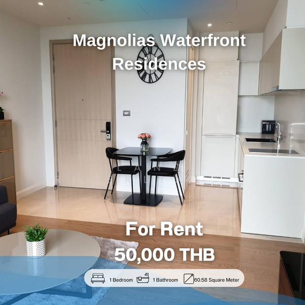 Magnolias Waterfront Residences, Bangkok, 259 Charoen Nakhon Road, Khlong Ton Sai, Khlong San, Bangkok, 1 Bedroom, 61 sqm, Condo For Rent, by Land Riverline Real Estate, 11702138 - DDproperty.com