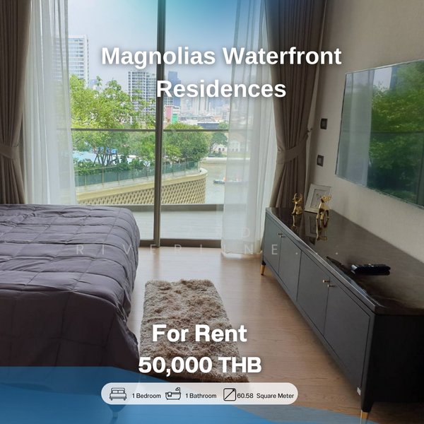 Magnolias Waterfront Residences, Bangkok, 259 Charoen Nakhon Road, Khlong Ton Sai, Khlong San, Bangkok, 1 Bedroom, 61 sqm, Condo For Rent, by Land Riverline Real Estate, 11702138 - DDproperty.com