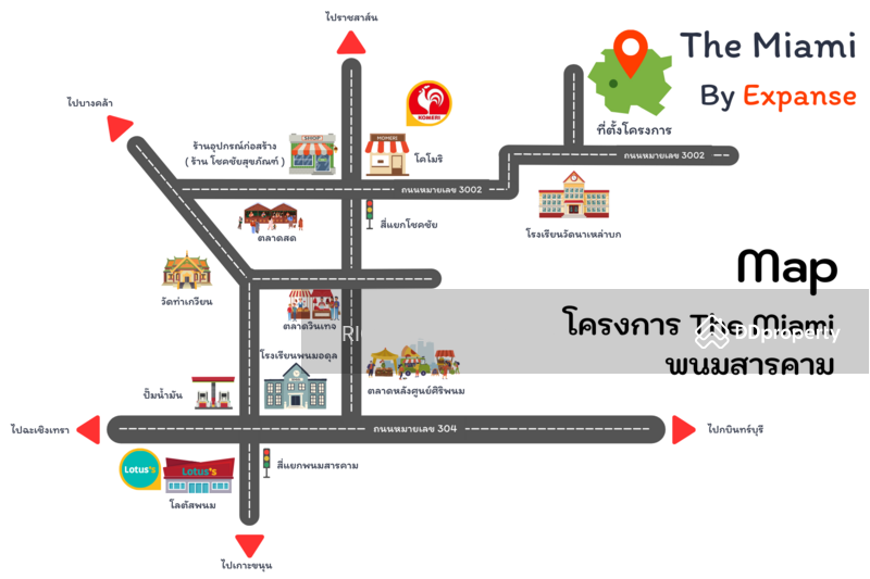 For Sale - Single house for sale in Phanomsarakham, combining modern and minimalist styles, area 60 sq m.,, Chachoengsao