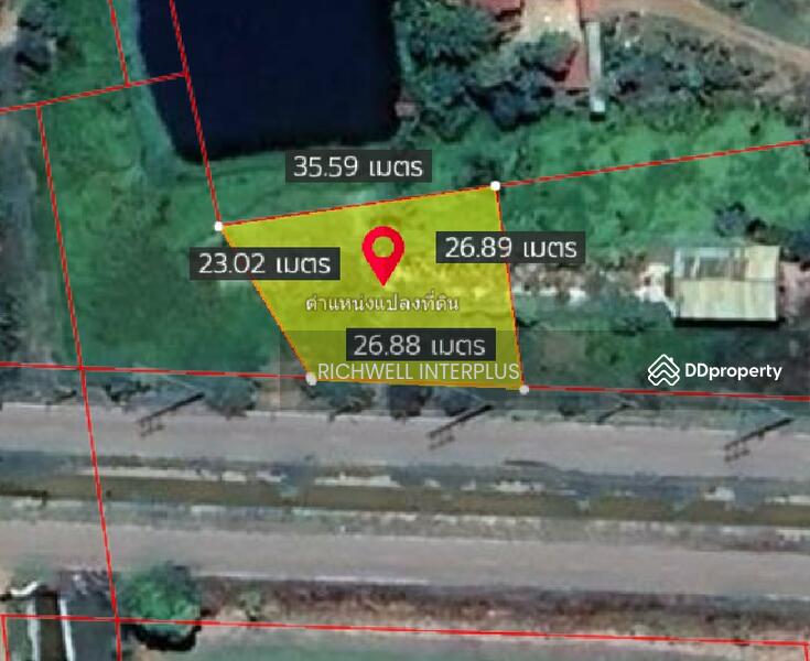For Sale - Land for sale in Laem Pradu, area 200 sq m, next to the irrigation canal road., Chachoengsao