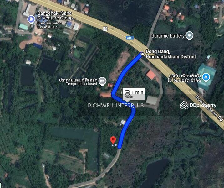 For Sale - Land for sale in Dong Bang, area of ​​almost 1 rai 3 ngan, near Suwannason Road 33,, Prachin Buri