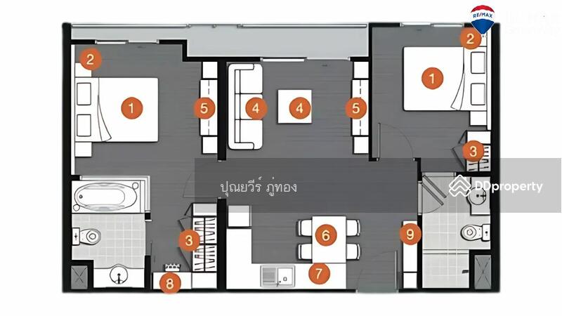 Chapter One Modern Dutch ราษฎร์บูรณะ 2 นอน ห้องใหม่ ไม่เคยอยู่Fully furnished วิวแม่น้ำเจ้าพระยา