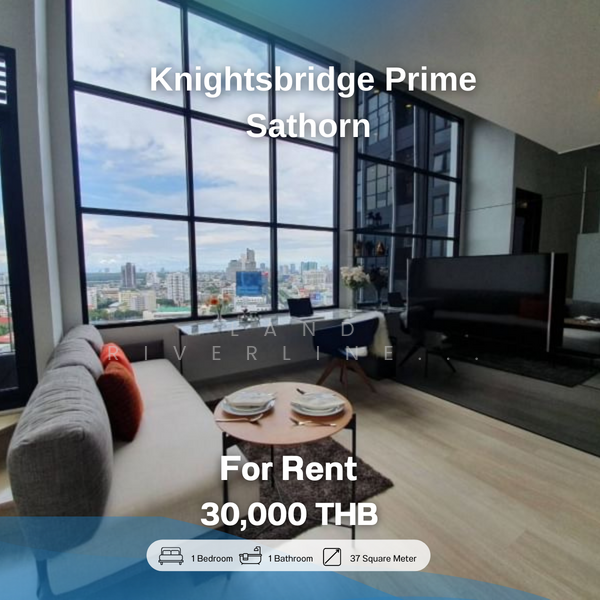 Knightsbridge Prime Sathorn, Bangkok, 599 Naradhiwas Rajanagarindra Road, Thung Maha Mek, Sathon, Bangkok, 1 Bedroom, 37 sqm, Condo For Rent, by Land Riverline Real Estate, 11709274 - DDproperty.com