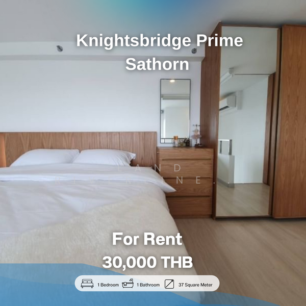 Knightsbridge Prime Sathorn, Bangkok, 599 Naradhiwas Rajanagarindra Road, Thung Maha Mek, Sathon, Bangkok, 1 Bedroom, 37 sqm, Condo For Rent, by Land Riverline Real Estate, 11709274 - DDproperty.com