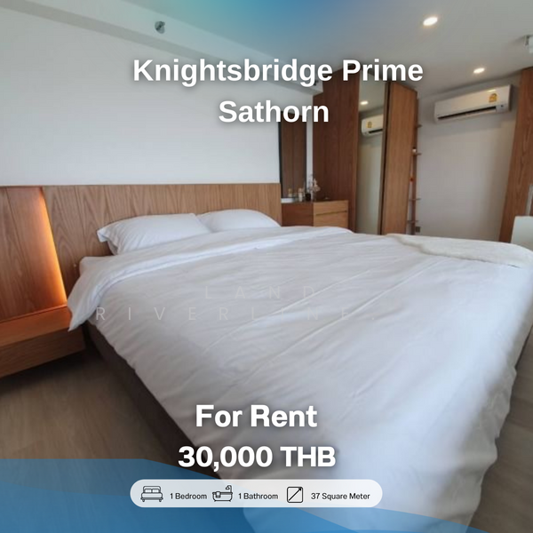 Knightsbridge Prime Sathorn, Bangkok, 599 Naradhiwas Rajanagarindra Road, Thung Maha Mek, Sathon, Bangkok, 1 Bedroom, 37 sqm, Condo For Rent, by Land Riverline Real Estate, 11709274 - DDproperty.com