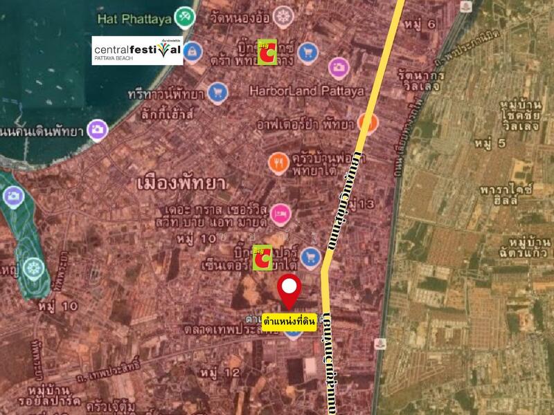 For Sale - ขายที่ดิน 2 ไร่ 0 งาน 52 ตร.วา. (แปลงที่ 1) ติดถนนสุขุมวิทพัทยา เพียง 300 เมตร, Chon Buri (Pattaya)