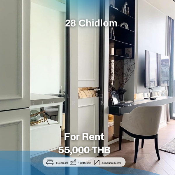 28 Chidlom, Bangkok, 28 Chit Lom Alley, Lumphini, Pathum Wan, Bangkok, 1 Bedroom, 44 sqm, Condo For Rent, by Land Riverline Real Estate, 11711888 - DDproperty.com