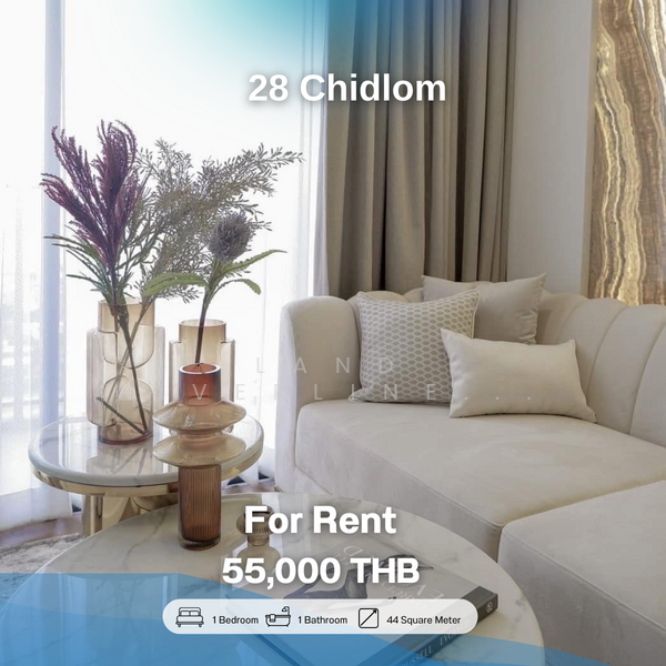 28 Chidlom, Bangkok, 28 Chit Lom Alley, Lumphini, Pathum Wan, Bangkok, 1 Bedroom, 44 sqm, Condo For Rent, by Land Riverline Real Estate, 11711888 - DDproperty.com