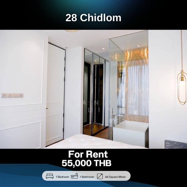 28 Chidlom, Bangkok, 28 Chit Lom Alley, Lumphini, Pathum Wan, Bangkok, 1 Bedroom, 44 sqm, Condo For Rent, by Land Riverline Real Estate, 11711888 - DDproperty.com