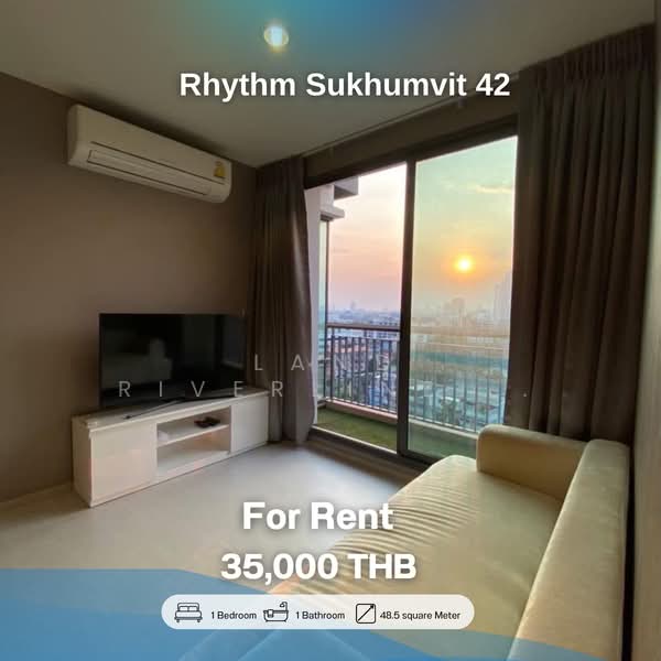 Rhythm Sukhumvit 42 : ริทึ่ม สุขุมวิท 42, กรุงเทพ, ซอยสุขุมวิท 42, พระโขนง, คลองเตย, กรุงเทพ, 49 ตร.ม., คอนโด ให้เช่า, โดย Land Riverline Real Estate, 11718554 - DDproperty.com