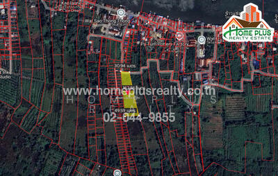 ขาย - ที่ดินใกล้ท่าน้ำวัดเสาธงทอง อำเภอเกาะเกร็ด นนทบุรี เนื้อที่ 3 ไร่ 3 งาน 13 ตารางวา, นนทบุรี