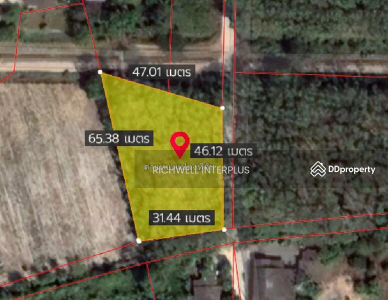For Sale - Land for sale with rubber plantation, 379 sq.w., on Khanokri Road, 500 meters, Rayong