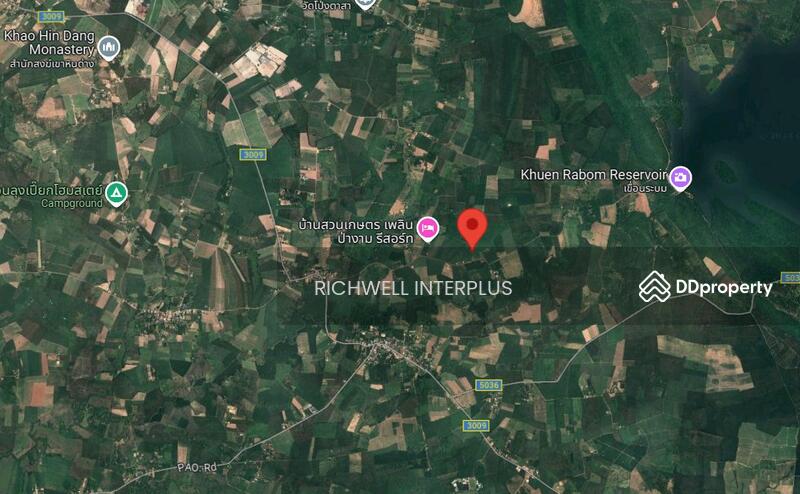 For Sale - Land for sale in Tha Kradan with rubber plantation, area 27 rai, near road 3009-2.4 km., Chachoengsao