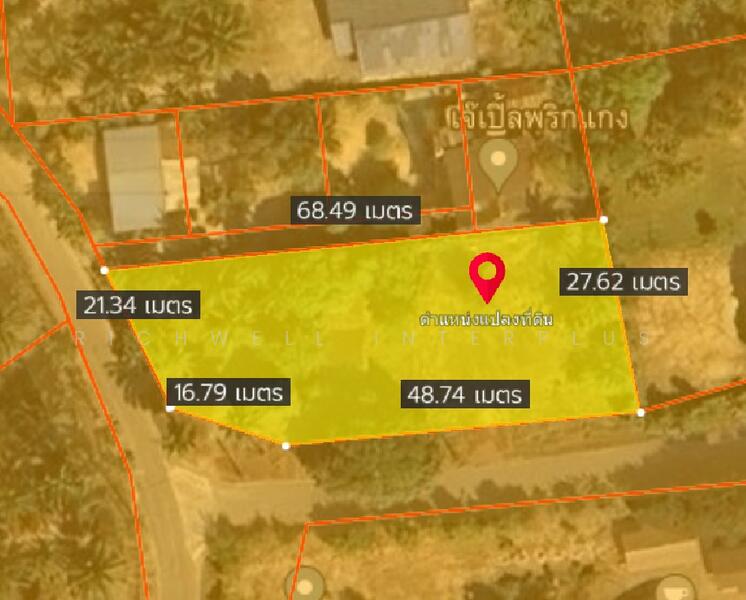 Land for sale, Soi Rongrian Wat Pong, area 1 rai, on 2 sides of the road, Chon Buri (Pattaya), Poong, Bang Lamung (Pattaya), Chon Buri (Pattaya), , 1,744 sqm, Land For Sale, by RICHWELL INTERPLUS, 11731880 - DDproperty.com