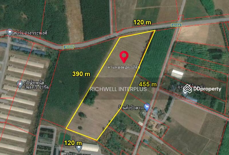 For Sale - For sale: Suwan agricultural land, area 31 rai, on road No. 4084, near Bo Thong intersection, 5 km., Chon Buri