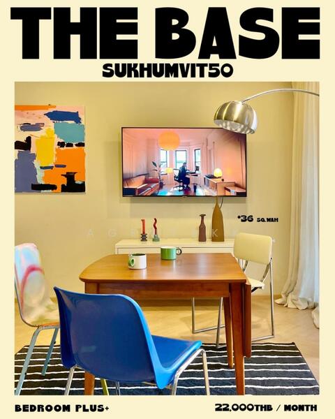 The Base Sukhumvit 50, Bangkok, Soi Roem Charoen 1, Sukhumvit 50 Road, Phra Kanong, Khlong Toei, Bangkok, 1 Bedroom, 36 sqm, Condo For Rent, by Agentbkk, 11741132 - DDproperty.com