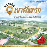 ขายที่ดินทำเลดี 9 ไร่ ติดคลอง หน้ากว้างติดถ.4064 ข้างติดถ.คอนกรีตซ.12 ซอยวัดเขาคันทรง ใกล้แยกมาบปู, ชลบุรี