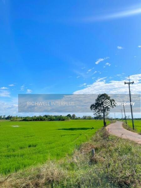 For Sale - Land for sale in Dong Noi, 7 rai, rice field next to concrete road, near road 3076 - 5.2 km.,, Chachoengsao