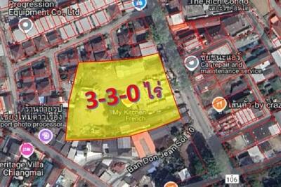 ขาย - ที่ดินเปล่า 3-3-0 ไร่ ตำบลหนองหอย อำเภอเมือง จังหวัดเชียงใหม่, เชียงใหม่
