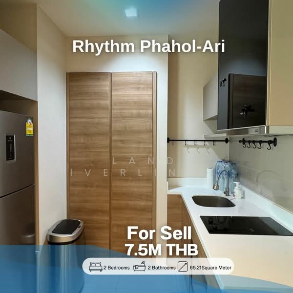 Rhythm Phahol-Ari, Bangkok, 1377 Phaholyothin Road, Samsen Nai, Phaya Thai, Bangkok, 2 Bedrooms, 65 sqm, Condo For Sale, by Land Riverline Real Estate, 11767671 - DDproperty.com