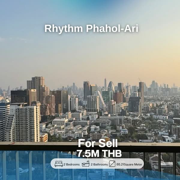 Rhythm Phahol-Ari, Bangkok, 1377 Phaholyothin Road, Samsen Nai, Phaya Thai, Bangkok, 2 Bedrooms, 65 sqm, Condo For Sale, by Land Riverline Real Estate, 11767671 - DDproperty.com
