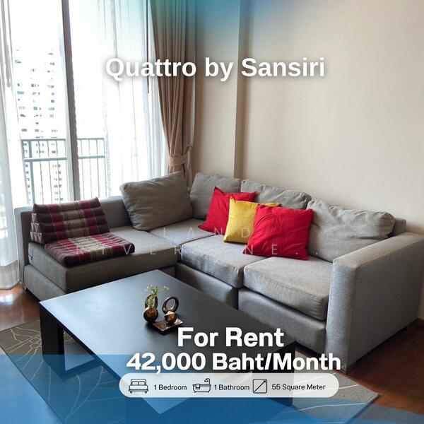 Quattro by Sansiri : ควอทโทร บาย แสนสิริ, กรุงเทพ, 134 ซอย ทองหล่อ 4, คลองตันเหนือ, วัฒนา, กรุงเทพ, 55 ตร.ม., คอนโด ให้เช่า, โดย Land Riverline Real Estate, 11770801 - DDproperty.com