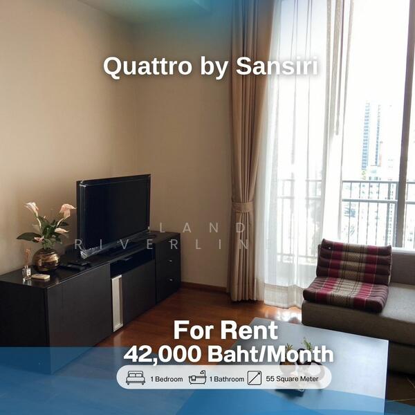 Quattro by Sansiri : ควอทโทร บาย แสนสิริ, กรุงเทพ, 134 ซอย ทองหล่อ 4, คลองตันเหนือ, วัฒนา, กรุงเทพ, 55 ตร.ม., คอนโด ให้เช่า, โดย Land Riverline Real Estate, 11770801 - DDproperty.com