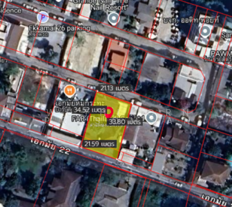 ขาย - ขายที่ดินพร้อมสิ่งปลูกสร้างเอกมัย22และ24 เนื้อที่185ตร.ว.ใกล้รพ.สุขุมวิท, กรุงเทพ