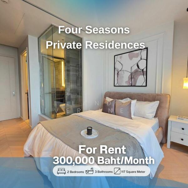 Four Seasons Private Residences, Bangkok, 300 Charoen Krung Road, Yan Nawa, Sathon, Bangkok, 2 Bedrooms, 117 sqm, Condo For Rent, by Land Riverline Real Estate, 11773011 - DDproperty.com